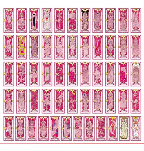 Imagen 5 de 5 de Cartas Sakura Cardcaptor Rosadas - The Clow - Tamaño Xl