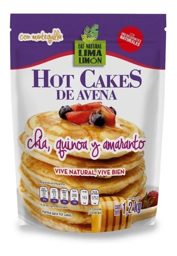 Hot Cakes De Avena Chía Quinoa Y Amaranto Lima Limon 1.2kg