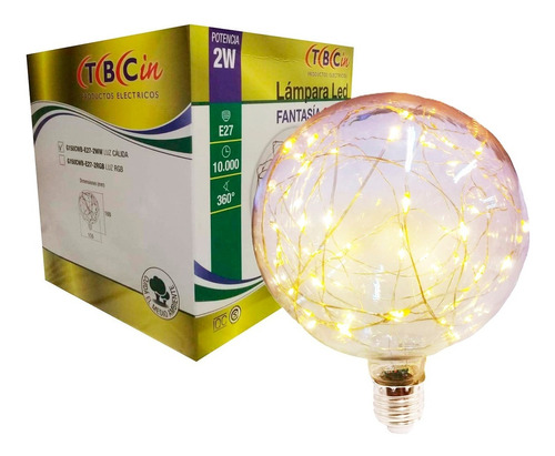 Lámpara Globo Led Fantasía Tbcin Luz Cálida