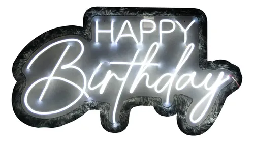 Đèn led neon Happy birthday, trang trí cho tiệc sinh nhật, dùng decor
