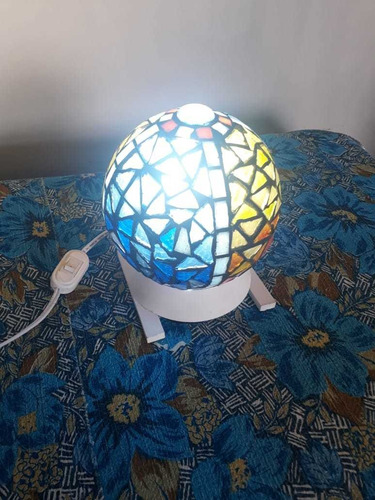 Lampara Velador Globo Mosaiquismo Venecitas