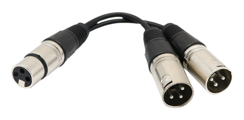 2 Piezas Audio Micrófono Cable Xlr Hembra A 2 Macho Pro