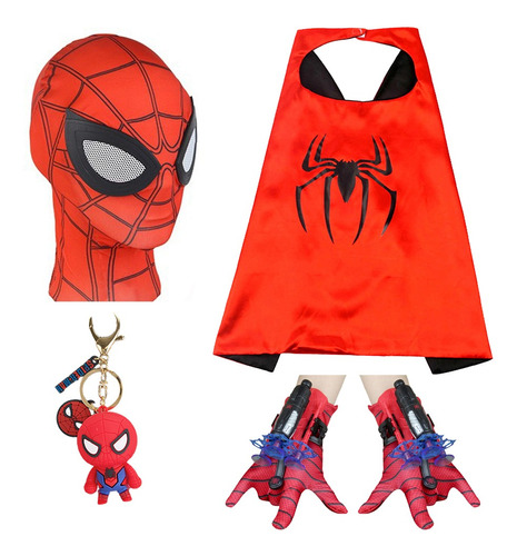 #5pcs Máscara De Disfraz De Capa De Spiderman Para Niños 