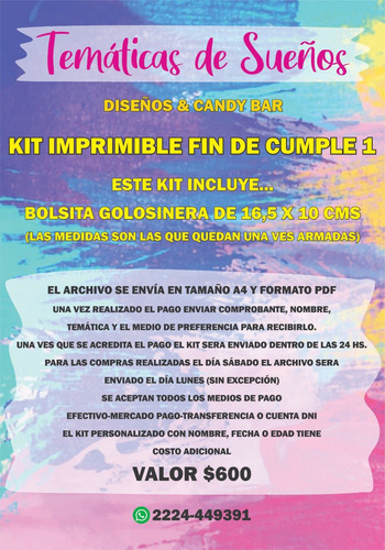 Imagen 3 de 8 de Kits Imprimibles Temáticos