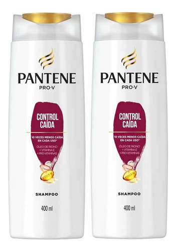 2 Shampoo Pantene Pro-v Control Caída 400ml