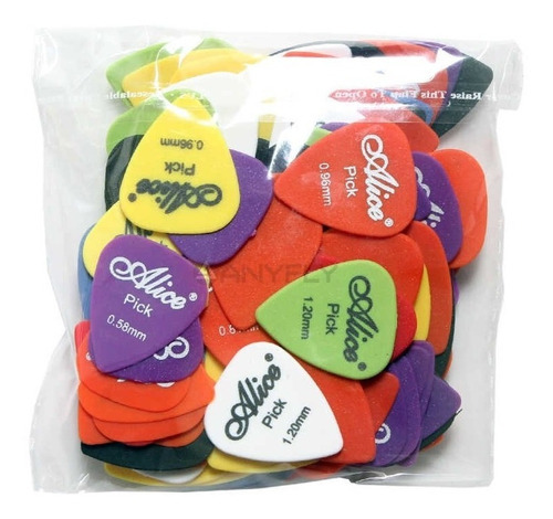 Pacote de 100 pontas multicoloridas Alice AP-100F Nylon Matte