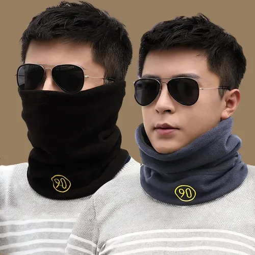 Men's Neck Warmer Scarf Knitted Plush Fake Collar Stylish