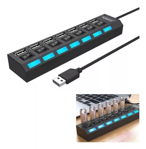 Regleta Hub Usb 3.0 De 7 Puertos Extension Usb Anera