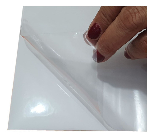 Vinil Adesivo Transparente A4 Prova Dágua 20 Folhas P/ Jato