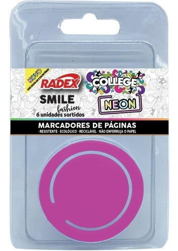 Clips Colorido Marcador Pag Slime Neon C/06un Radex Blister