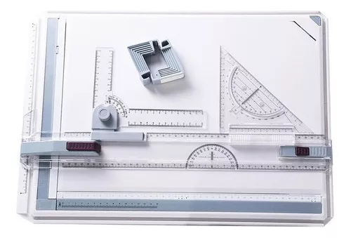 Mesa de Dibujo Profesional Tablero de Vidrio Ajustable Negra