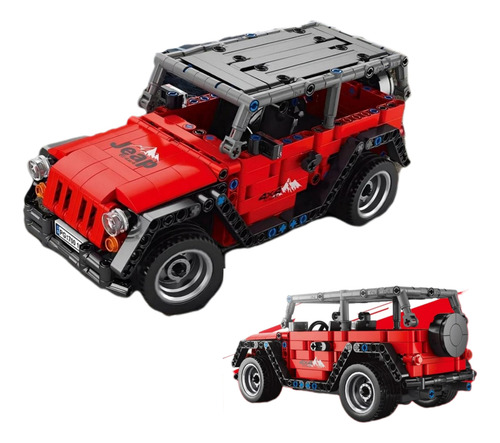 Jeep Block Carro Armable Recargable 448 Piezas