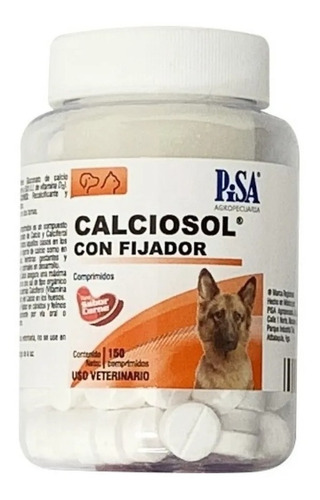 Imagen 1 de 1 de Calcio Para Perros Gatos Calciosol Con Fijador 150 Tabletas