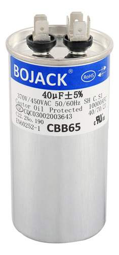 Bojack 40 Uf 370v 450v Ca Cbb65 Motor Y Condensador Redondo