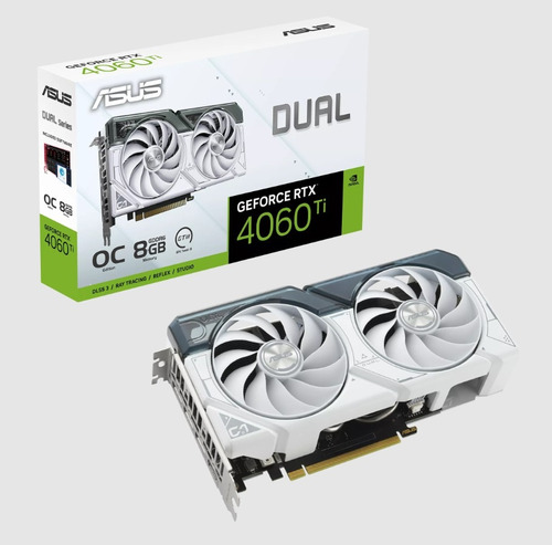 Tarjeta De Video Rtx 4060ti 8gb Asus Dual Oc Edition White