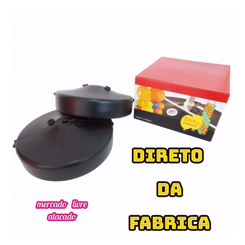 Imagem 4 de 10 de Base Plastica Para Decoracao Baloes Arcos Colunas Kit Com 02