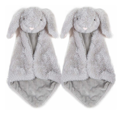 Time2blossom 2 X Bunny Loveys For Baby Or Twins - Gift-set O