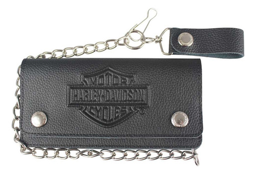 Billetera De Motociclista Harley-davidson Hombre Relieve Bs