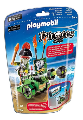 Playmobil Cañon Interactivo Verde Con Capitan Pirata 