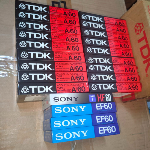 Cassette Originales Tdk A60 Y Sony Ef60