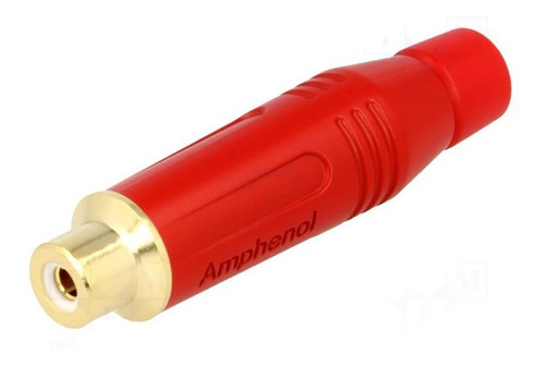 Ficha Rca Macho Cable Rojo Amphenol Acjr-red