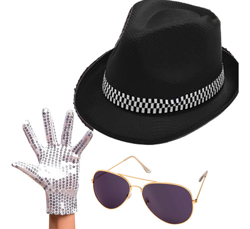 Michael Jackson Accesorios Disfraz Lentes Guantes Sombrero