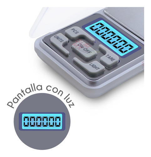 Bascula Digital Slim Company Portatil Mini Gramera 500gx0.01g Pedreria Balanza
