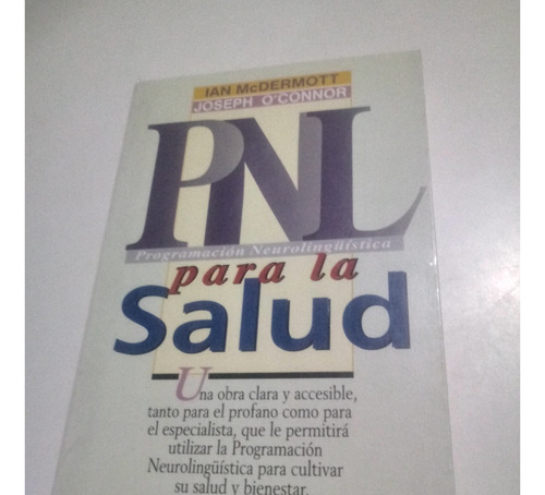 Libro Pnl Para La Salud - Mcdermott Y O´connor