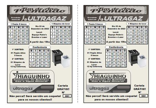 Jogo Bingo Personalizado Imprima 1.000 Cartelas Frete Grátis