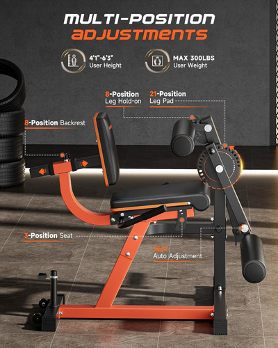 Maquina Curl Para Cuadri/femoral/glueto/extension 317kg Max