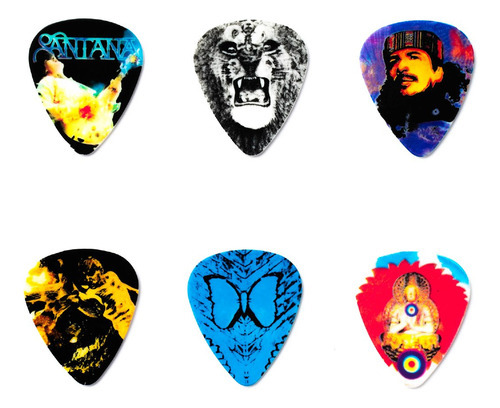 Lata 6 Puas Santana Jim Dunlop Sanpt Color Sanpt01m Tamaño Medium