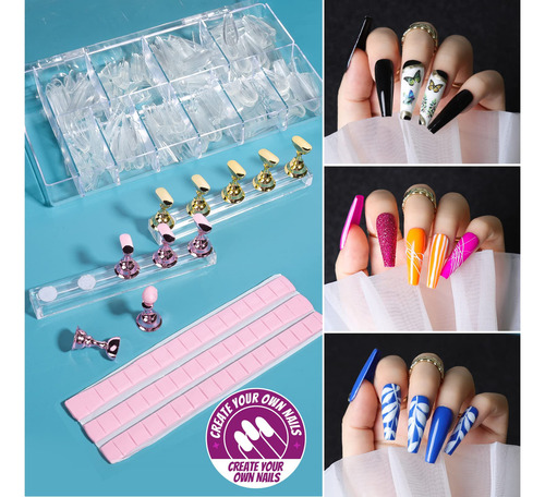 Kit De Uñas Postizas Acrílicas Suministros Para Uñas Postiza