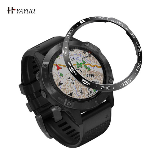 C Anillo De Acero Inoxidable Para Garmin Fenix 6x/6x