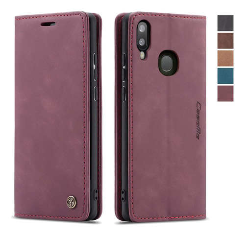 Funda Galaxy A20/ A30 Caseme Wallet Wine Red