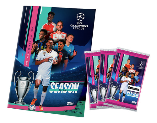 Álbum + Figuritas Uefa Champions League 2024 X 25 Sobres