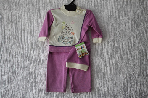 Set Para Bebé Morado Pantalón Y Polo