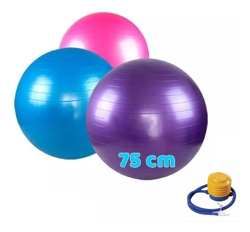 Pelota Pilates 75 Cm Fitness Yoga Pilates + Inflador Pro