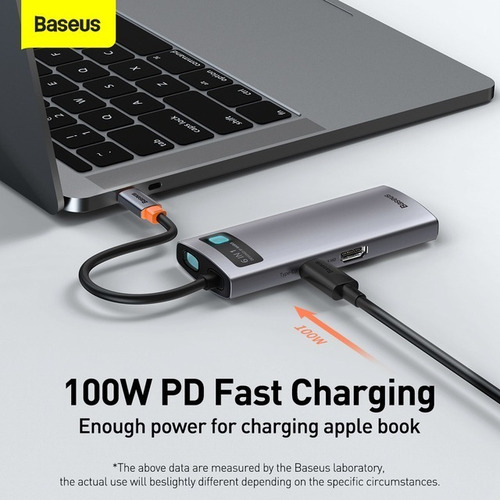 Hub Adaptador Usb 3.0 Hdmi 4k Red Usb C Pd Zapatilla Baseus