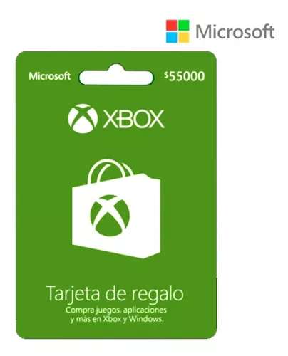 Tarjeta Regalo Xbox Live $55.000 Tienda Region Colombia