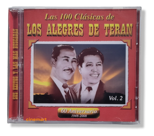 Los Alegres De Teran Las 100 Clásicas Vol2 60 Aniversario Cd