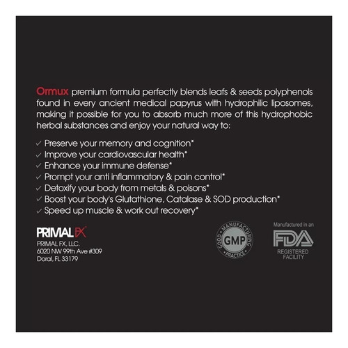 Imagen 3 de 3 de Suplemento En Polvo Primal Fx Ormux Carbohidratos Sabor Lima