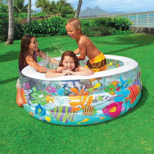 Piscina Familiar Aquarium 318l 58480 Colorido Intex