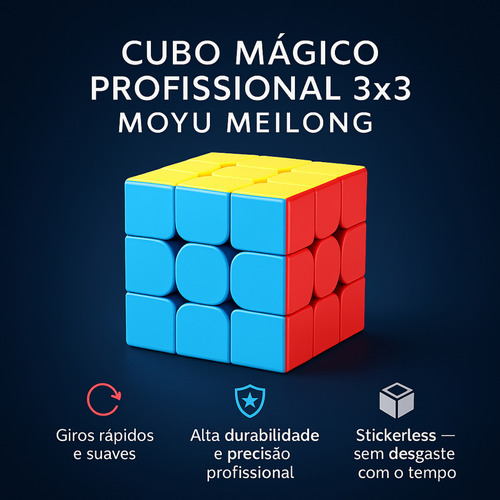 Cubo Mágico Moyu Meilong 3x3x3 Profissional