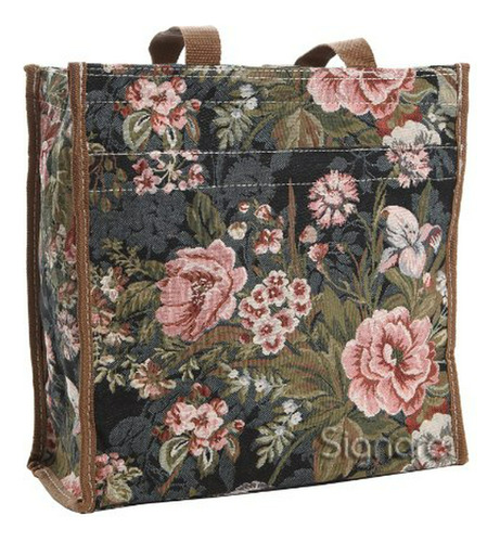 Signare Womens Fashion Tapestry Shopping Tote Bag En Peony