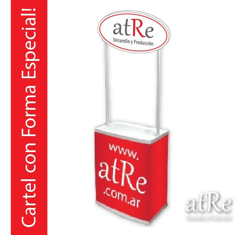 Ministand Puesto Portatil Con Grafica Diseño Cartel Laser