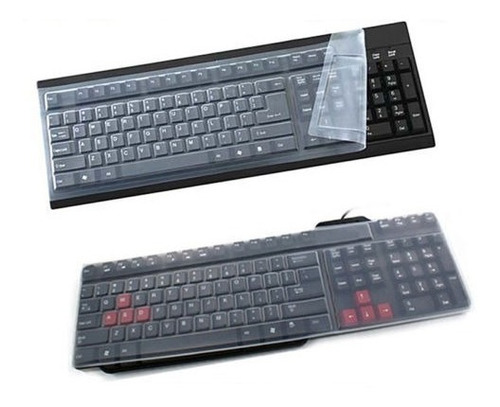 1 X Teclado De Computadora De Escritorio Universal Silicona 