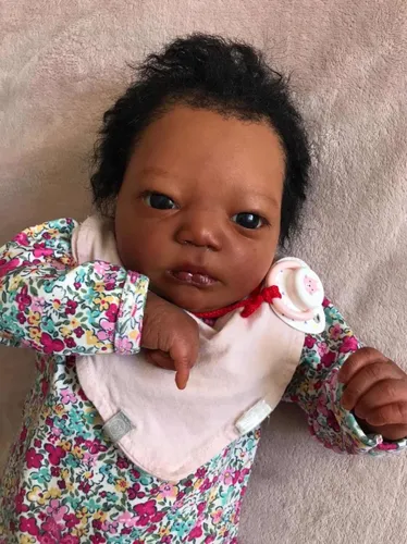 Hermosa Bebe Reborn Negrita Afro Johanna Awake Accesorios