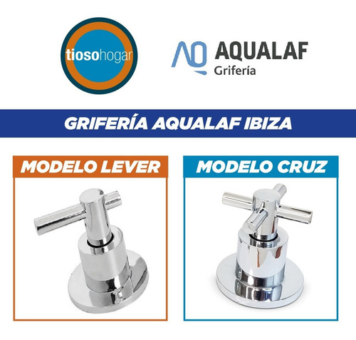 Combo Griferia Baño Cierre Ceramico Lever Cruz Duchon Grande