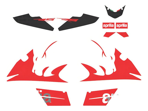 Kit Adesivo Para Aprilia Rs50 14837 Cor Vermelho