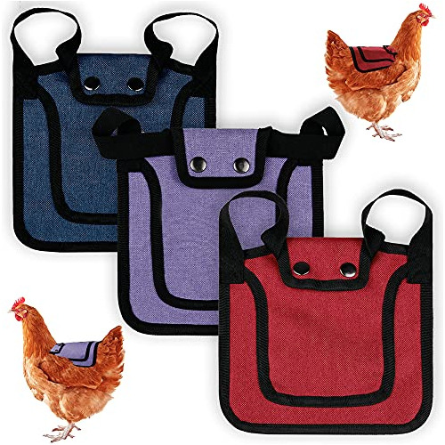 Juego De 3 Sillas Gallinas Premium Correa Ajustable, Ro...